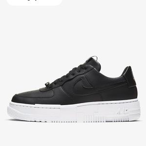 Nike Black platform Air Force one’s